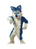 2018 Factory Hot Blue Husky Dog Maskotki Kostium Kreskówka Wolf Pies Charakter Ubrania Boże Narodzenie Halloween Party Fancy Dress