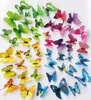 3D Butterfly Wall Stickers 12PCS Decals Home Decor For Fridge Kitchen Room Living Room Home Decoration EEA384