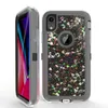 Liquid Glitter Case för iPhone XS Max XR X 8 7 6 Plus Quicksand Defender Cover för Samsung Galaxy S9 + S8 Plus S7 Edge Not 9 J3 J7 2018