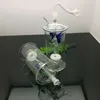 Pipe à fumer Mini narguilé bongs en verre Pot en verre Phoenix en forme de métal coloré