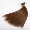100g não processado Remy Virgem Virgem Fita de extensão de cabelo humano em indiano natural castanho loiro duplo desenhado de seda de seda reta trama