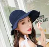 얼굴을 덮는 여행을위한 한국어 100- 타이 모자 선 스크린 모자의 여성 여름 버전 여행용 비어있는 톱 햇빛 모자