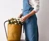 주방 유니섹스 데님 앞치마 일하는 delantal 바텐더 pinafore 턱받이 포켓 선물 Chef Cooking Apron