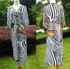 Mode-zomer bikini cover-ups vrouwen lange zebra gestreepte strand voorkomen bask in cardigan badmode kleding voor vrouwen