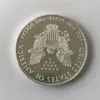 100 st icke-magnetiska Reliefre 2017 Frihetskönhet med upp och ner Eagle Brass Core Silver Plated 40 mm Souvenir Art Decoration Coin