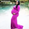 SMDPPWDBB Sukienka macierzyńska Praph Praph Praphy Rekwizyty sukni z długim rękawem Sukienka syrenka w stylu Baby Shower plus Size3021425