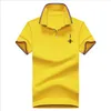 Cotton Polos Shirt Men Solid Slim Fit Short Sleeve Patchwork Fashion Streetwear Male Polo