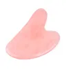 Природный розовый кварц Гуа Ша совета Розовый Нефритовый камень для тела лица глаз Зачистка Тарелка Акупунктура Массаж Расслабление Health Care F401