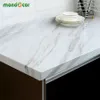 Glossy Marble Contact Paper DIY PVC Vinyl Kitchen Cabinet Counter Top Bathroom Self adhesive Wallpaper Home Decor Wall Stickers Y200103