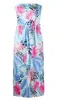 Sukienki Kobiety Ubrania Damskie Drukuj Maxi Dress Lady Casual Moda Suknie Lato Seksowna Długa Bez Ramiączek Suknia Vestidos Odzież damska B4255