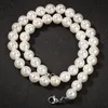 Fashion Mens Pearl Beaded Necklace Hip Hop Jewelry Iced Out Cross Pendant Necklaces 8mm 10mm