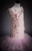 Шикарные платья русалки для девочек-цветочниц 3D цветочные аппликации с жемчужным вырезом и жемчугом для девочек-конкурсное платье Маленькие детские свадебные платья Красивые Part3464297