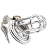 Male Bondage Stainless Steel Chastity Belt Cage Device With Urethral Catheter Spike Ring BDSM Sex Toys