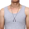 DJ hoofdtelefoon muziek hanger ketting voor mannen vrouwen roestvrij staal regenboog zwart goud toon headset hip-hop sieraden 24 "ketting