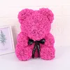 Rose Bear Toy Christmas Valentine's Day for Ladies Gifts 25cm/10 inches Flowers Bow Hugging Bear 17 colors