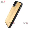 2022 HotSale Clear Blank Wood Back Mobile Cover Phone Cases For iPhone 11 12 13 Pro Max