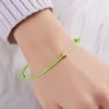 20 pièces mode étoile cire ligne réglable papier carte Bracelet pour femmes filles fête d'anniversaire cadeau de noël C-65