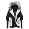 Forma-Designer de Inverno com capuz de Down Coats Quente grosso blusão com capuz Fur baixo Parkas