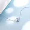 NEU STERLING Silver Jewelry Fashion Kreative schöne Frauen039s Luxus Anhänger Halskette Meerjungfrau Blau Kristall Designer Halskette7076821