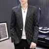 Men's Suits & Blazers 2021 Autumn Blazer Suit Jacket Korean Version Slim Masculino Star Printing Young Fashion Casual Coat234s