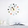 Muurklokken Q012 decor klok horloge rustige kwarts naald mode houten bal woonkamer en kind kamer1