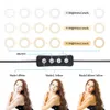 Frutto da 10 pollici per trucco YouTube Video Live Shooting LED Streaming Selfie Light With Tripode Ringlight Video Ppgraphy Circle Tikok9340297