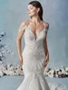 Mermaid Kenneth Winston Abiti da sposa senza maniche Tulle Applique in pizzo Crysal Abito da sposa senza schienale Sweep Train robe de mariee242Y