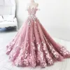 2019 новые платья выпускного вечера принцессы с длинным рукавом аппликации длинные кружевные вечерние платья Quinceanera Vestidos свадебное платье для гостей на заказ