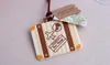 Luggage Tag "Let the Journey Begin" Vintage Suitcase Labels Wedding Bridal Shower Favors Party Gifts