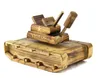 جديد Retro Wooden Crafts Simulation Tank Music Box Gifts Creative Home Decoration Decoration Wilds