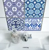 Mosaico telha autocolante auto -adesive azul e branco porcelana parede arte impermeável telha adesivos cozinha cozinha casa de banho decoração