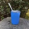 Rostfritt stål Tumbler 9oz reser rånar Isolerad dubbelmur Steless Vin Glas Flask Barnens mjölkkopp med strån och lock fabrikspris