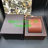 جودة اللون البني لون Leathe Boxes مربع الهدايا 1884 Watch Box Courchures Cards Box Black Wooden Fox للمشاهدة تشمل شهادة 163i جديدة