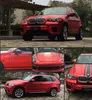 Envoltório de carro de vinil cromado acetinado vermelho com bolha de ar vermelho cromado fosco filme metálico adesivo para carroceria do veículo folha tamanho 1 52x20m Rol228I