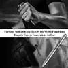 Free DHL LED Flashlight Self Defense Tactical Pen Glass Broken EDC Stainless Steel Survival Tool with Knife Saw Tungsten Head Bottle Opener