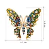 Doux insecte goutte huile cristal papillon broches broches vêtements accessoires pour femmes fête bijoux cadeau d'anniversaire