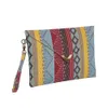 デザイナー - 女性封筒クラッチハンドバッグ財布キャンバストートハンドバッグ幾何学模様ボヘミアン女性刺繍ナントバッグ
