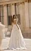 Dresses Berta 2019 Beach Wedding Dresses Cap Sleeve V Neck Lace Appliqued Bohemian Backless Bridal Gowns Bride Boho Wedding Vestidos De No