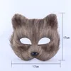 Fox maski zwierzęcy chłopiec i dziewczynka pół twarzy rekwizyty zabawki Halloween Little Fox Maska 5 Kolor Party Cosplay Maska Halloween Kostium Prop