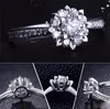 Flower Love Engagement Wedding Rings Zircon CZ Jewelry Real 925 Sterling Silver Sona Diamond Ring Women Bridal Jewelry girl gift