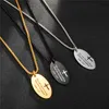 DZ 3 Kleuren Dog Tag Cross Luke 1:37 God Bijbel Kettingen Hangers met 24 "Link Chain Ketting voor Mannen Sieraden