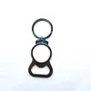 sublimation blank key chain metal key ring with bottle opener hot transfer printing diy blank consumables