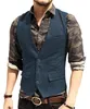 Gilet da sposo rustico Abbigliamento per matrimonio Groomsmen Lana a spina di pesce Tweed Slim Fit Abito da uomo Gilet Farm Prom Dress Gilet 10 colori 241