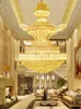 Европейская роскошь большие хрустальные люстры свет вилла лобби гостиницы кристалл привело подвесные светильники люстры золота освещение для проекта MYY
