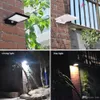 36 LED Solar Power Street Light Pir Motion Sensor Lampor Trädgård Säkerhetslampa Utomhus Street Vattentät Vägglampa