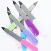 Multi-functional Stainless Steel Nail File Buffer Double Side Grinding Rod Manicure Pedicure Scrub Nails Art Cuticle Pusher Tool F3599