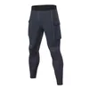 Men Pants Fitness Running Sportwear Tight Workout Leggings Elastic Waist Gym Quickly-dry Moisture Wicking Performance Trousers Men's