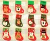 Święty Mikołaj Christmas Stocking Cartoon Christmas Tree Ornament Xmas Sock Candy Gift Bag Home Party Dekoracyjne DC770