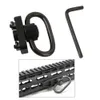 Airsoft M4 M16 AR15 Tillbehör Alluminum Tactical Universal Keymod Rail Adapter Mount Kit med tryckknapp Qd Sling Swivel för jakt