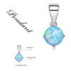 Groothandel - Nieuwe Shining Blue White Opal Hanger Vrouwen Ketting Stone Hanger Exquisite Sieraden Maken Bijoux Gift voor Dames Mode